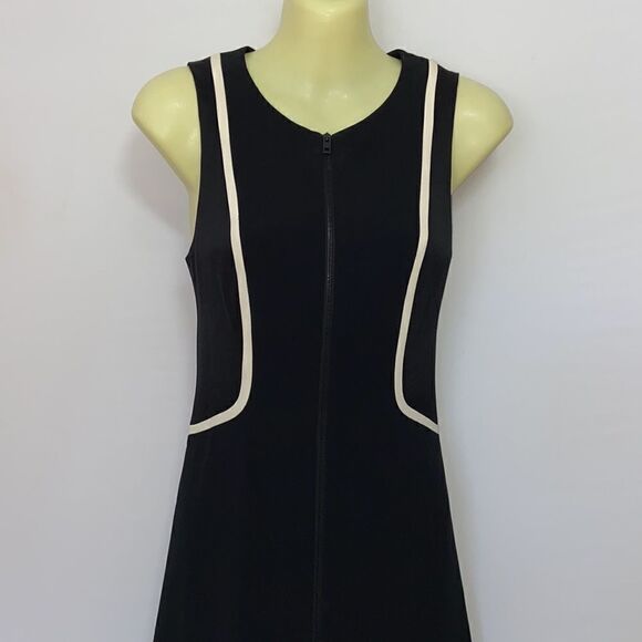 Rag & Bone Dress “Andrea” Zip Front Midnight Blue White Accent Sz 2 NWOT! - Picture 4 of 7